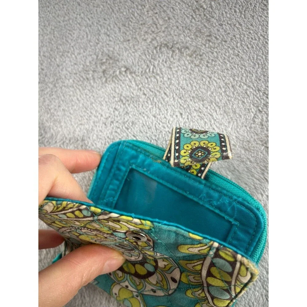 Vera Bradley Floral Folding Women's Wallet with Zip-Around Accent - Picture 3 of 5